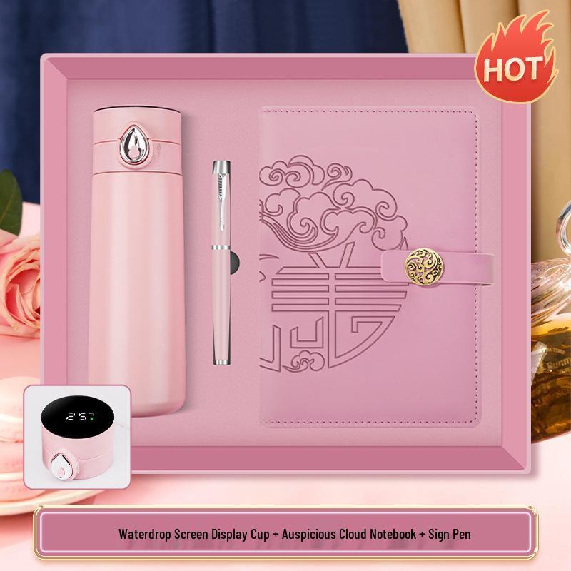 Custom Logo Gift Set: Thermos Cup, Power Bank, Event Souvenir Box