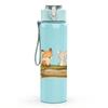 1PC Forest Bear Rabbit Family Print 750ml Color Plastic Sports Water Bottle Leakproof Flip Straw Lid Suitable for Sports Office Home Use