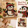 Weihnachts-Pinguin Malset, Kreatives DIY-Set für die Feiertags-Wohnungsdekoration