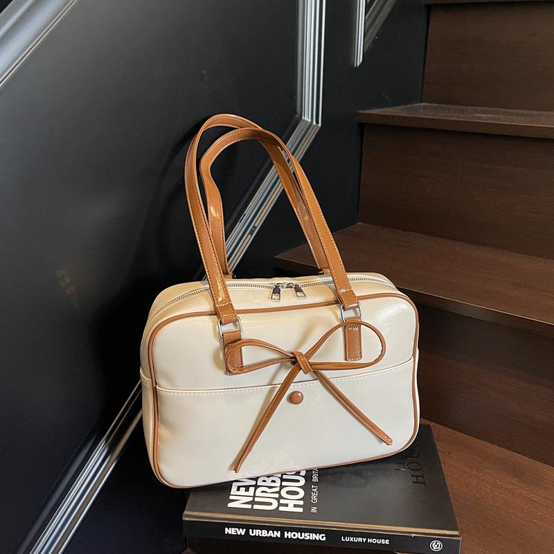 

Retro high-end underarm shoulder bag women s 2025 new tote bag backpack large-capacity briefcase бежевый