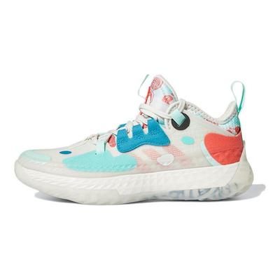 Harden Vol. 5 Fabric Durable Low-Top Kids Basketball Shoes Kids Basketball Shoes White Green Red FZ5454