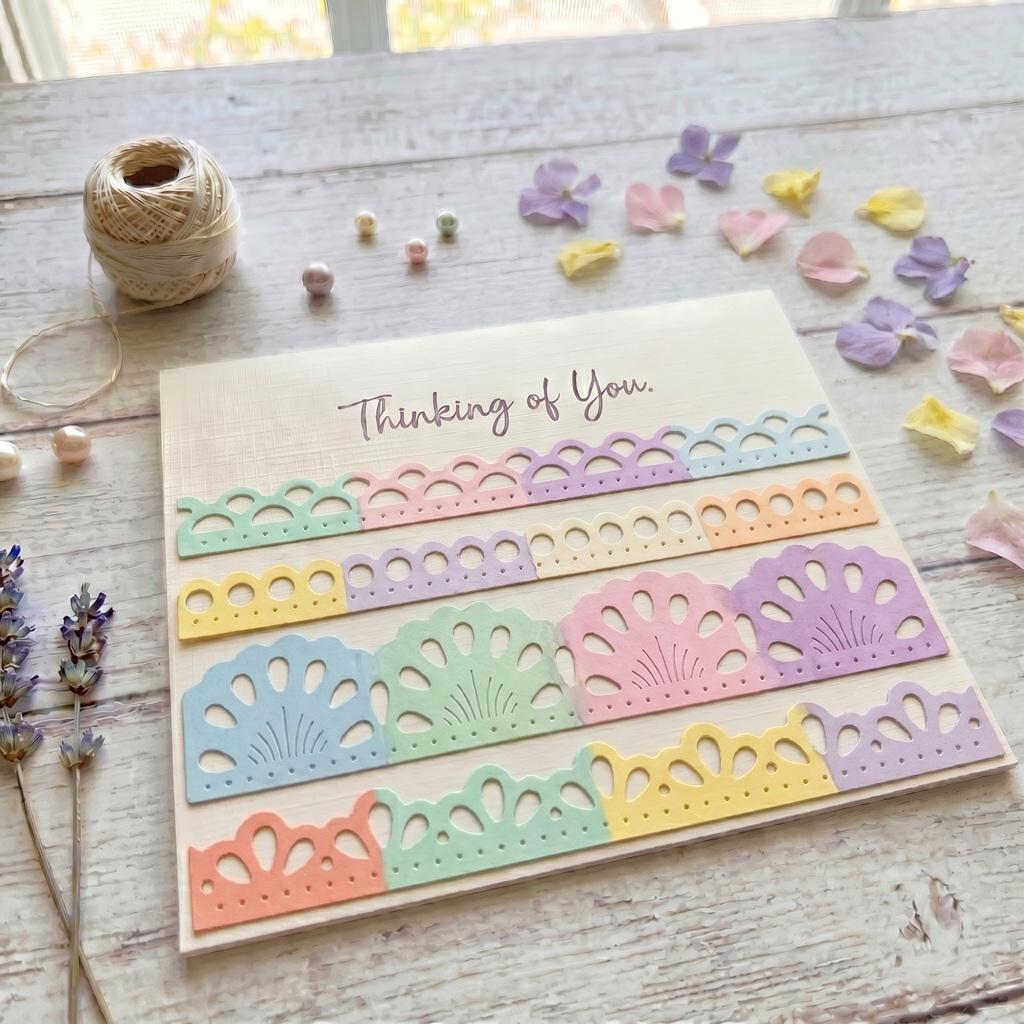 Vintage Lace Borders Edge Dies Cuts for Card Making, Flowers Strip Cutting Dies, Lace Flower Border Metal Die Cutting Mold, Scrapbooking Dies dies