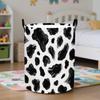 1pc Cow Print Laundry Basket with Handle - Foldable Cow Dirty Clothes Hamper Suitable For, Room, Living Room Storage, for Home Organization, Space-Sav