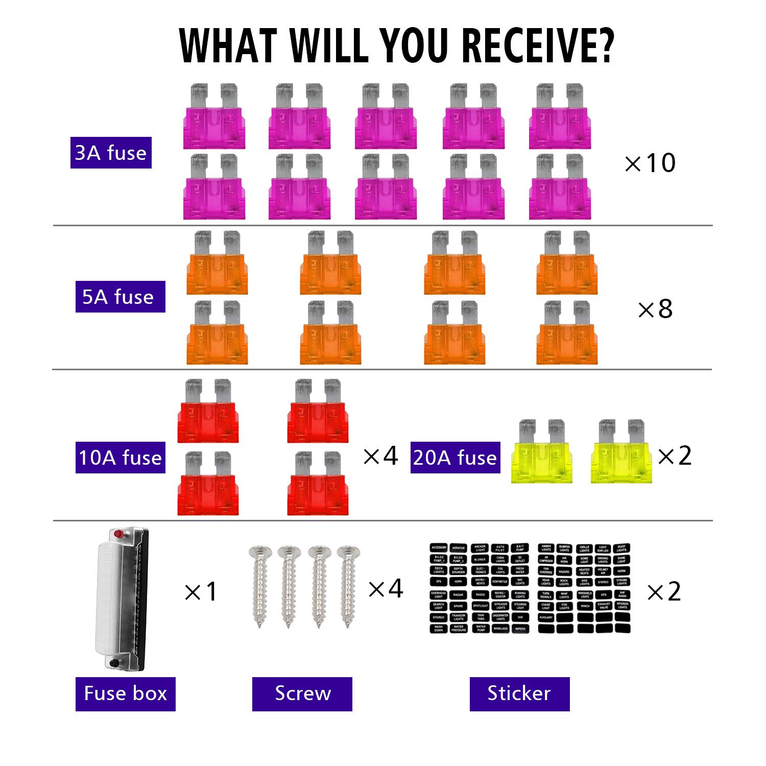 Распределение мощности автомобиля держатель предохранителя лезвие коробка блок панель — фото 21