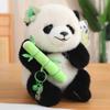 Yirongfang Little Panda Plush Backpack for Girls - Sweet Fruit Flower Design
