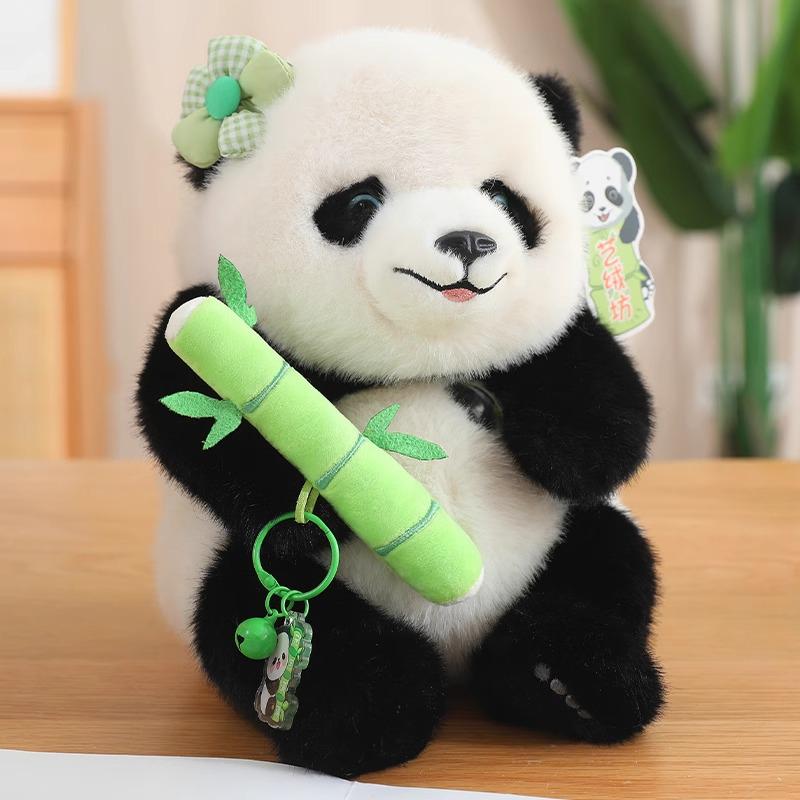 

Yirongfang Little Panda Plush Backpack for Girls - Sweet Fruit Flower Design 25cm