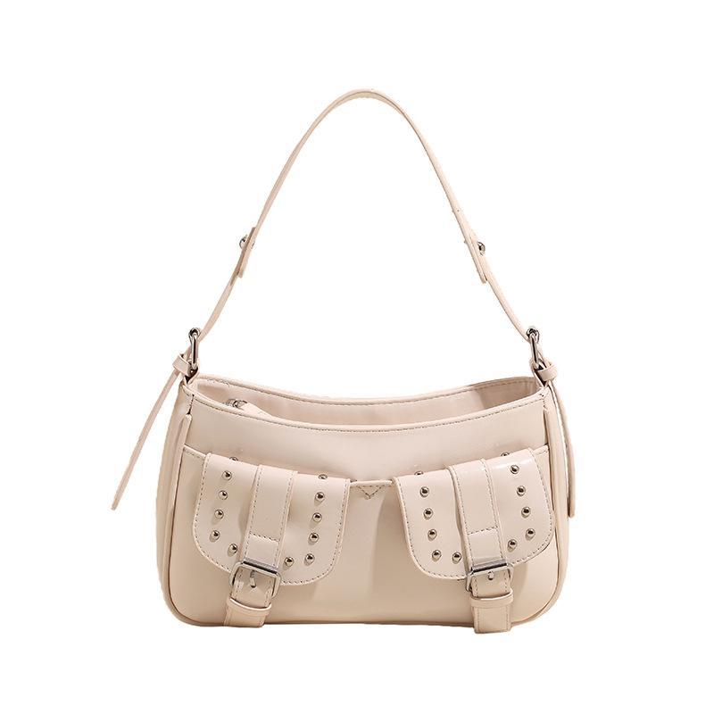 High-end Small Bag Women's New Locomotive Style Versatile Messenger Bag Fashion Shoulder Armpit Bag