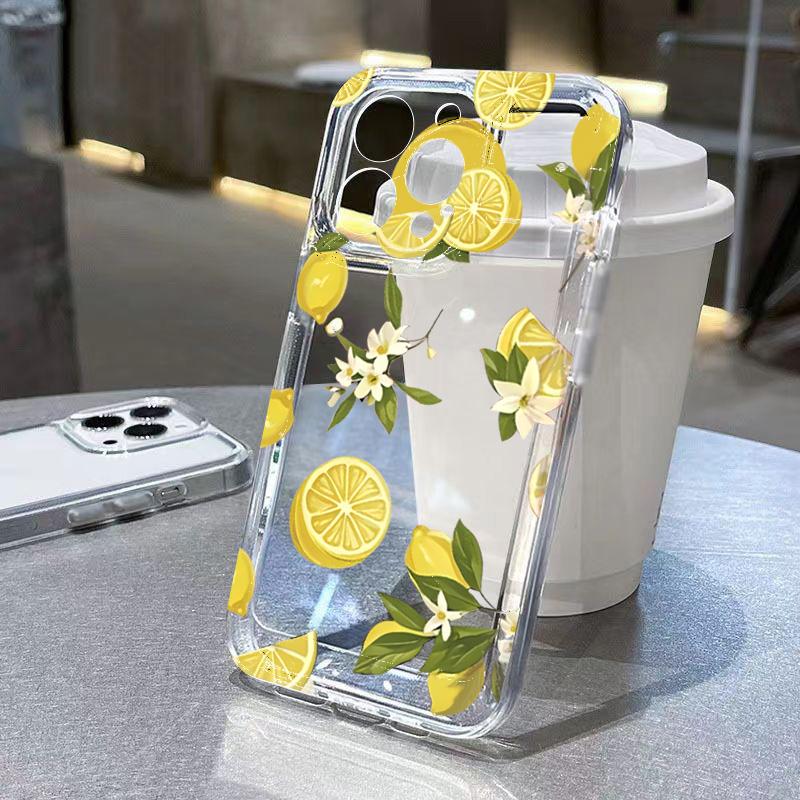 Summer Fruit Lemon Flower Clear Case for Xiaomi 14T 13T Pro Protective Cover for Xiaomi 14 13 12 11 Lite5G Mi 13T 12T Pro Cover