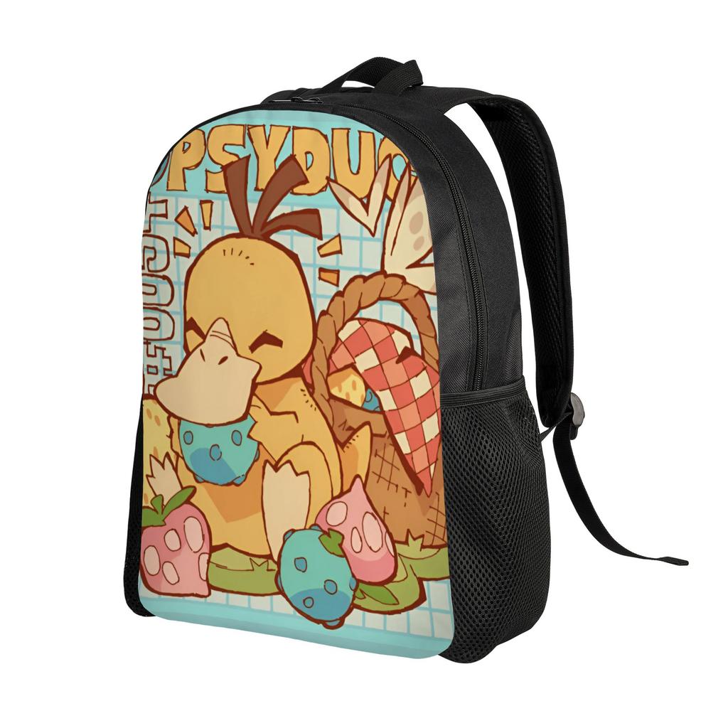 3D Print P-Psyducks Backpack for Boys Girls Cartoon College School Travel Bags Men Women Bookbag Fits 15 Inch Laptop