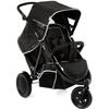 HAUCK Poussette Double 3 Roues Freerider - Noir