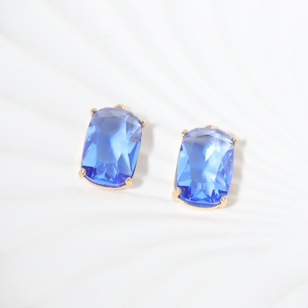 Rectangle Light Purple Synthetic Crystal Copper Charms, Golden Plated DIY Pendants for Earring Necklace Craft Making