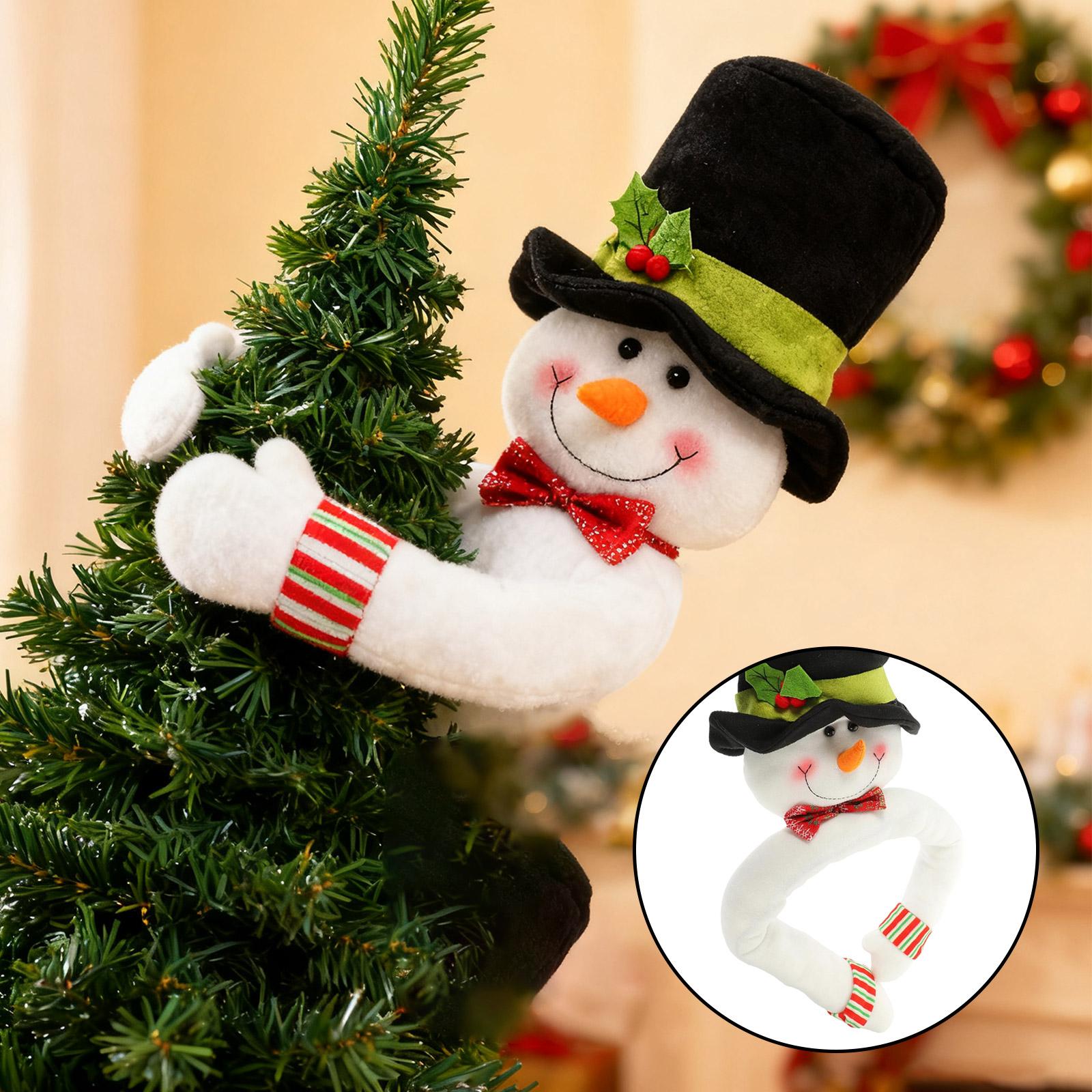 

Large Christmas Tree Top Decoration With Cartoon Snowman And Star, Suitable For Home, Party, Hotel, And Holiday Celebration Displays. One Size