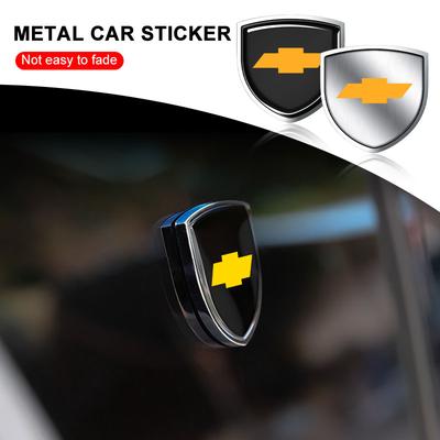 1ks 3D kovový emblém štítu dveří auta Samolepka odznaku na karoserii auta Styling Pro Cruze Equinox Captiva Trax Malibu Tahoe Impala Sonic