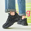 Men's Shoes, Summer Mesh, Breathable, Versatile Running Sports Shoes, Large-sized Black Knight Casual Dad Shoes for Teenagers