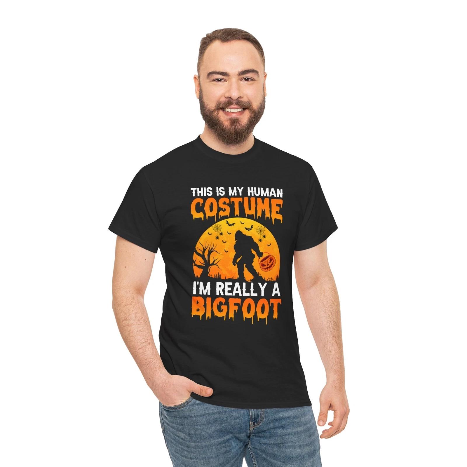 

This Is My Human Costume I m Really A Bigfoot T-Shirt | Cryptozoology T-Shirt 2XL