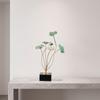 Metal Floral Sculpture Elegant Botanical Ornament for Living Room
