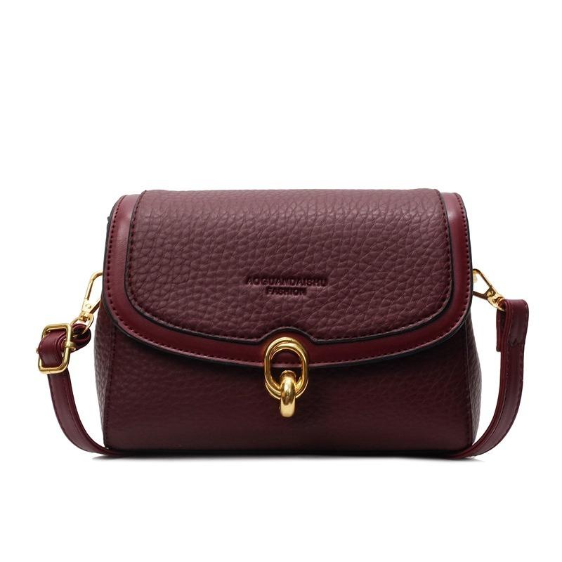 

Нишевая дизайнерская сумка женская летняя новая простая модная из мягкой кожи с высоким чувством ретро на плечо маленькая квадратная сумка One size бордовый