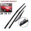 24"+14"+11" Front & Rear Frameless Wiper Blades for KA MK2 2009-2015, Fiesta MK7, Figo, B-Max, Ka+