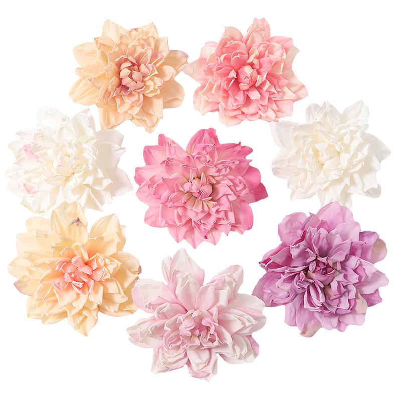 3/5Pcs 12cm Silk Artificial Dahlia Flowers Party Home Room Decor Mariage Wedding Decoration Fake Flower DIY Bride Gift Accessory