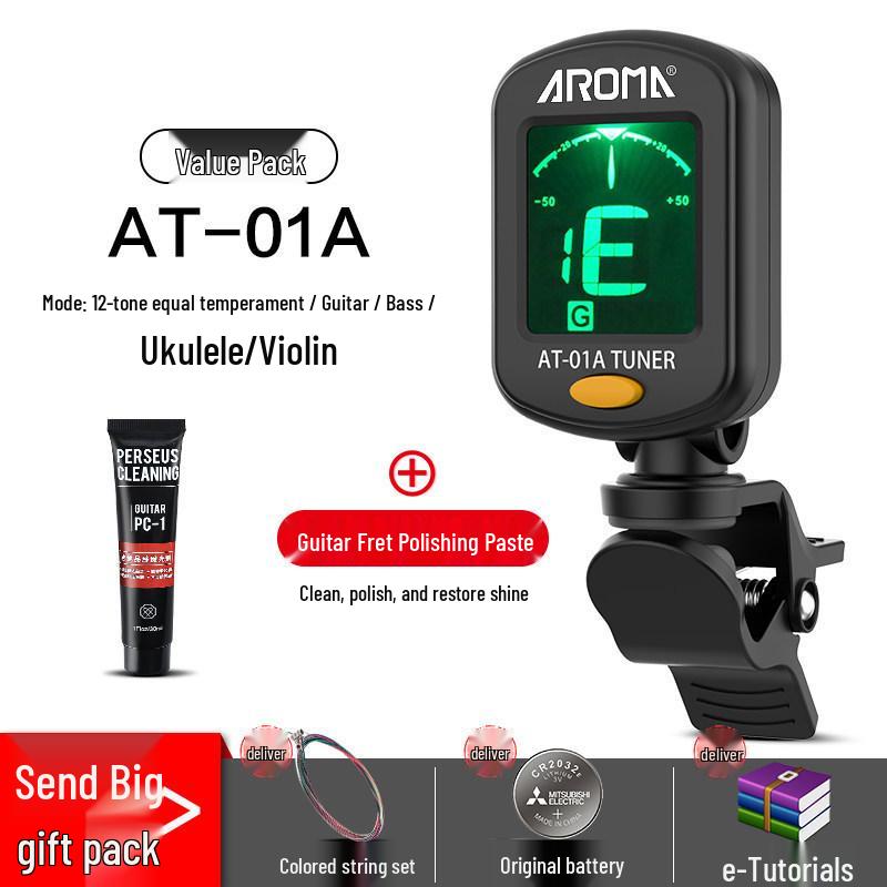 Anoma Univerzální elektronická ladička pro kytaru, ukulele a housle