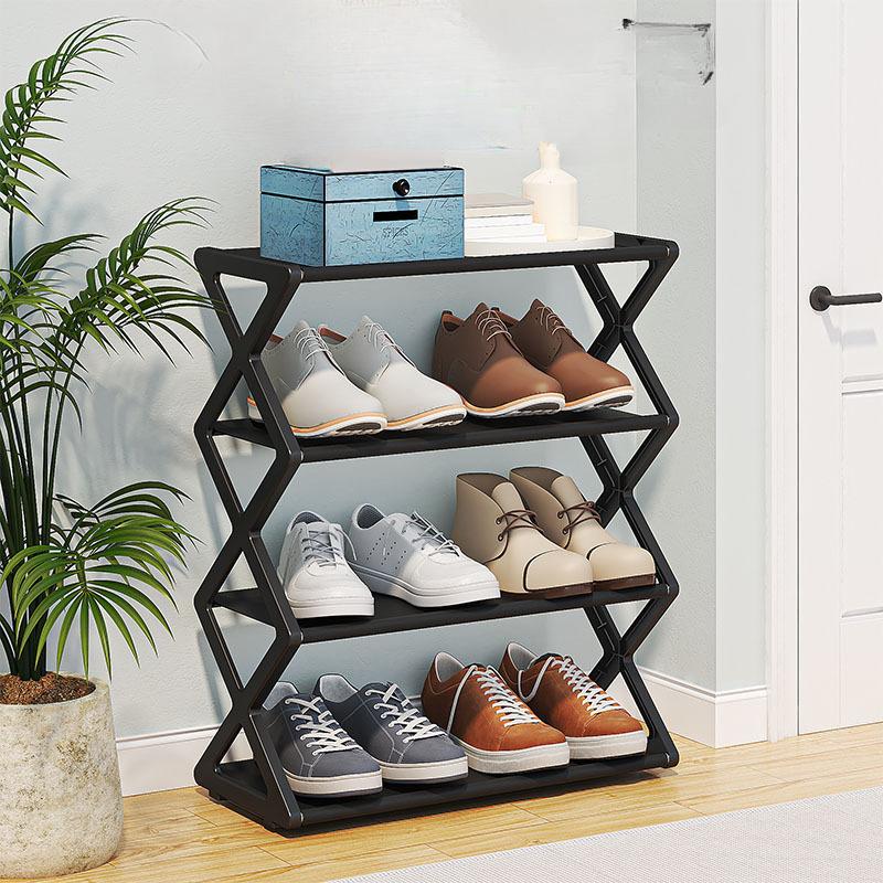 Household Simple Multi-layer Space-saving X-shaped Shoe Rack Multi-functional Assembly Shoe Cabinet Dust-proof Storage Rack