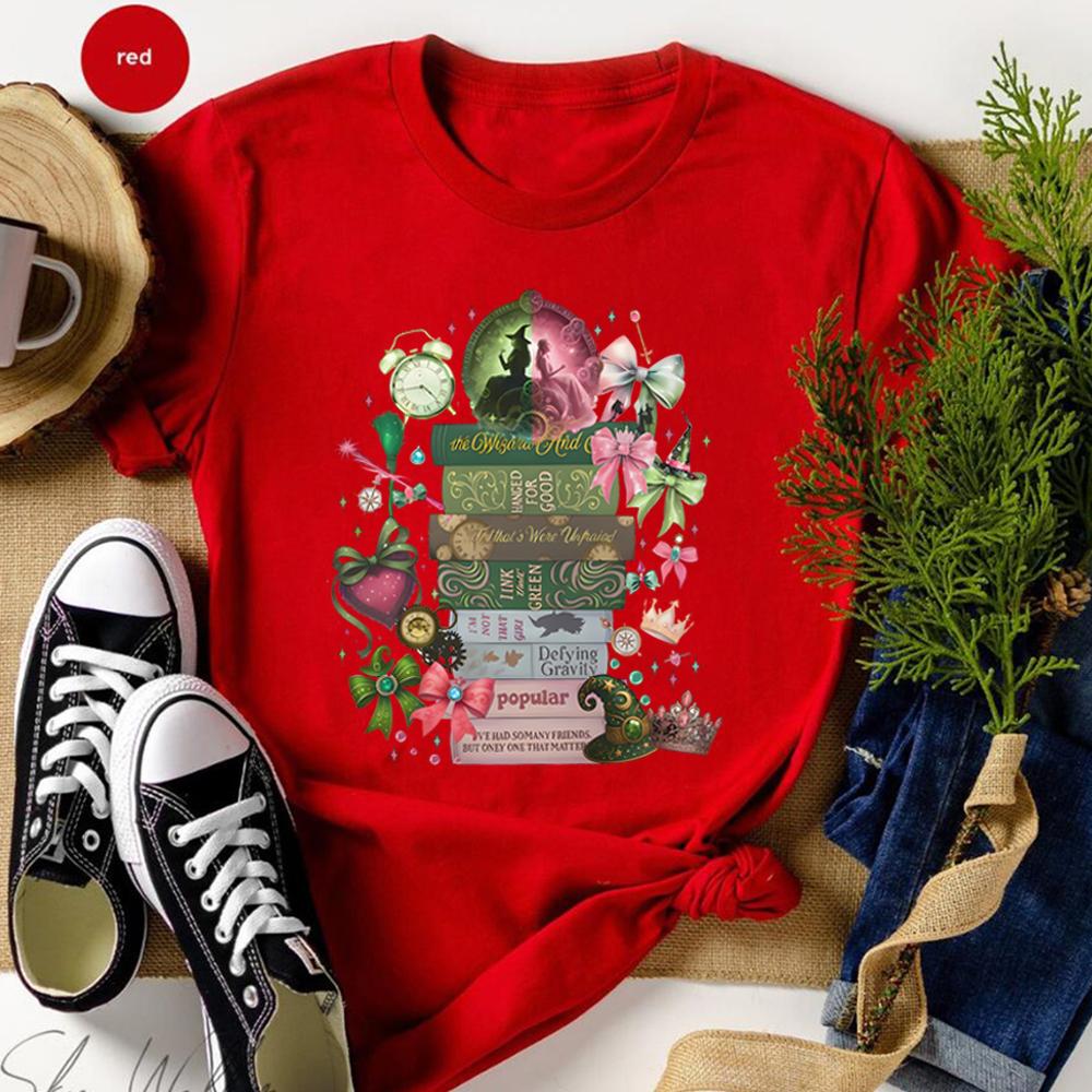 

Wicked Changed for Good Book Comfort Shirt Defy Gravity Broomstick Magic Wand Tshirt Fun Popular Literary Tees for Musical Fan S