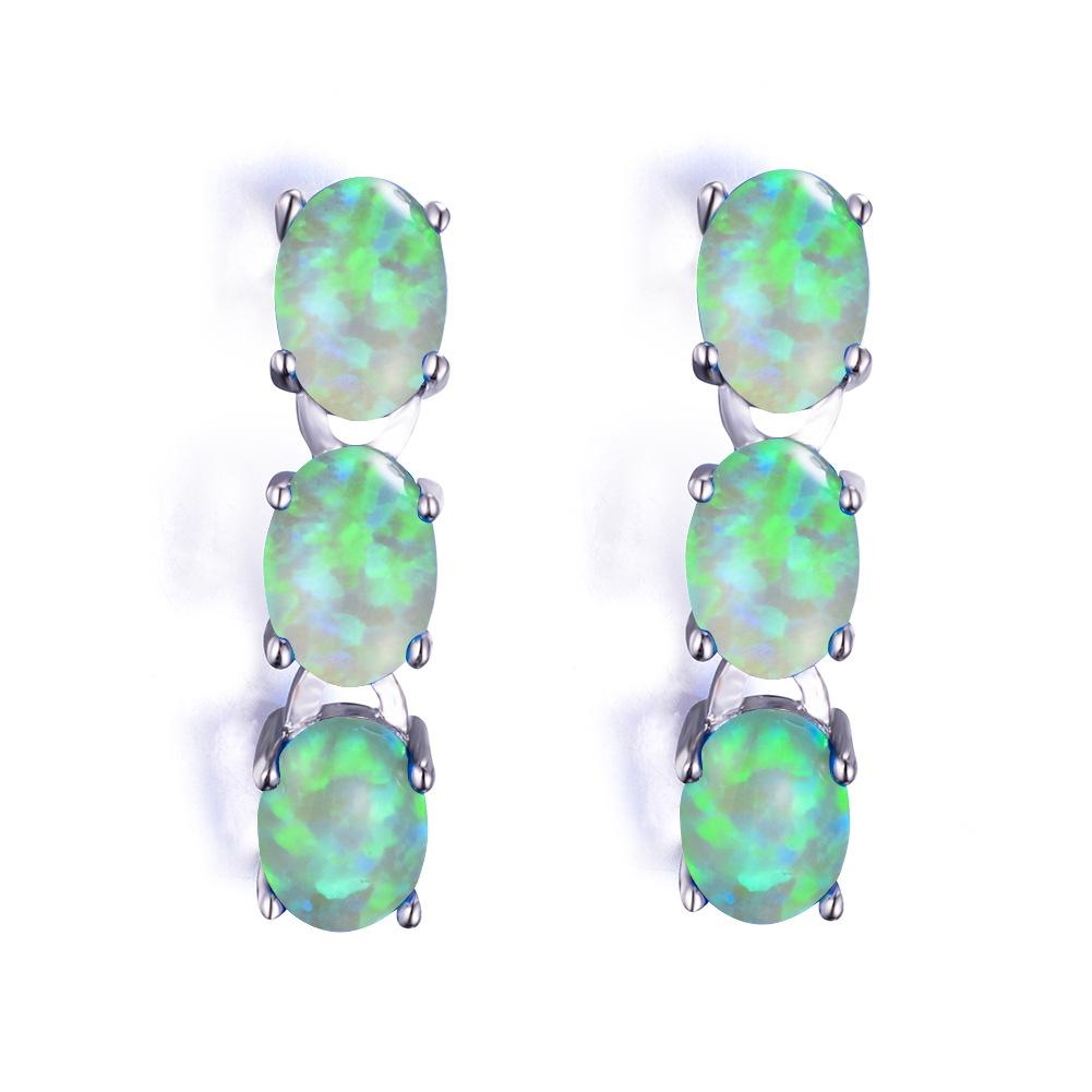 Three Purple Earrings Womens Fashionable and Versatile Earrings