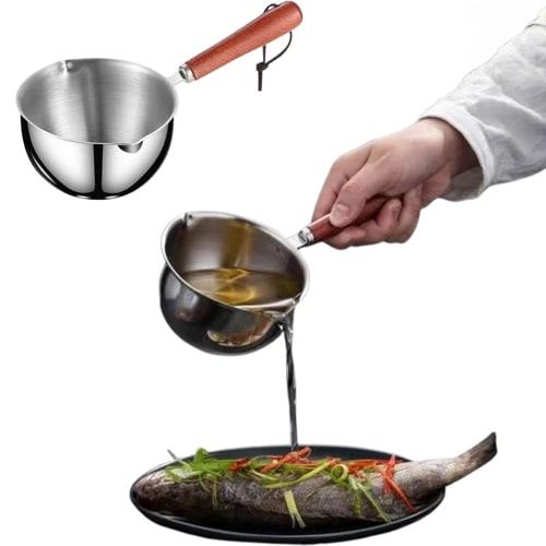 Asdays Milk Pan, Induction Compatible, Direct Heat Compatible, Saucepan, Small Pot, Mini Pot, Baby Food Pot, Measuring Scale, Stainless Steel, Kitchen