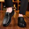 Men's Summer Shoes, Perforated Breathable Business Casual Slip-On Shoes with Soft Sole, Comfortable and Wear-Resistant Driving Shoes
