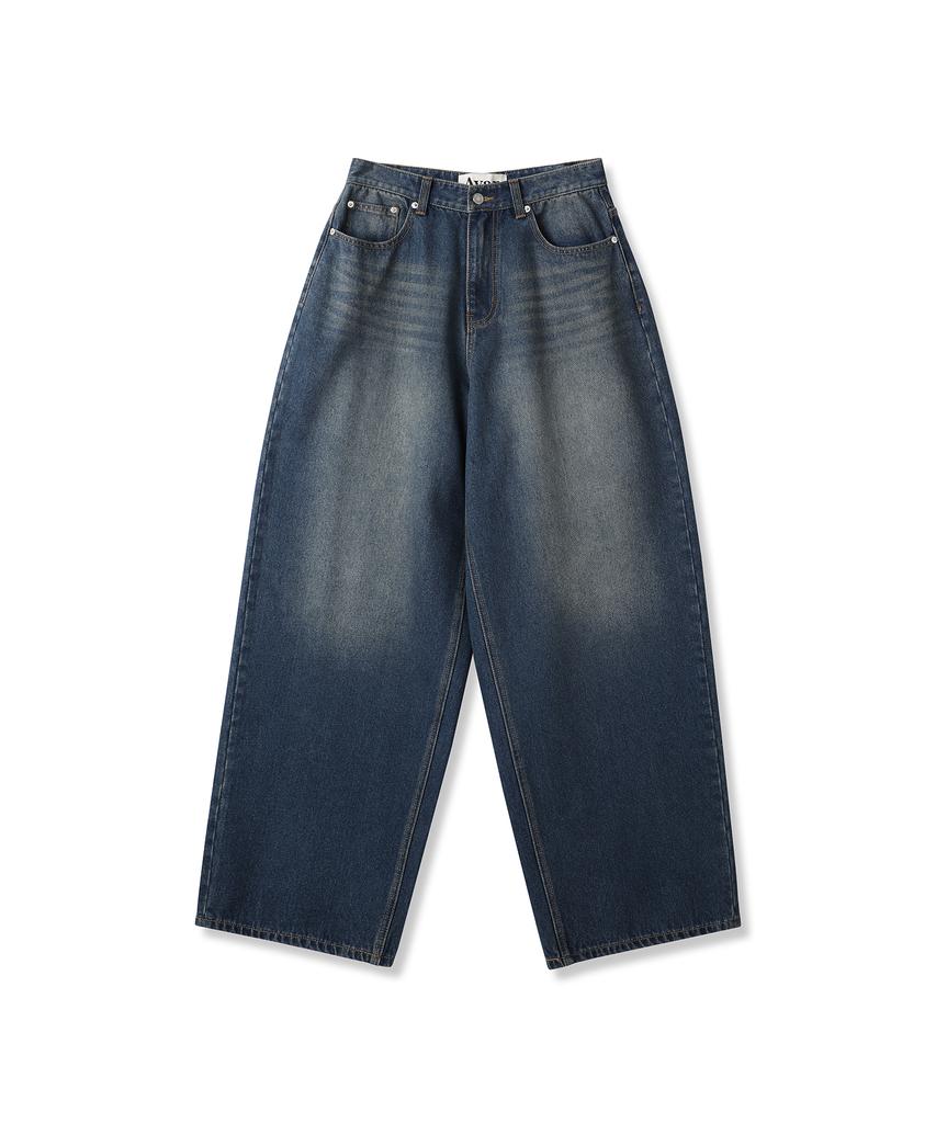 AVANDRESS Vintage Front Washed Wide Denim Pants_2Colors