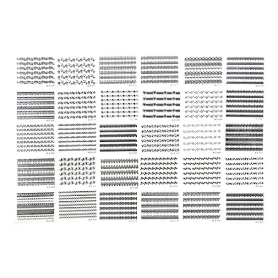 

30 аркушів 3D мереживні наклейки для нігтів Чорно-білі DIY Поради Наклейка Манікюрні інструменти