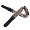 Guitar Strap Embroidery Widened Adjustable Shoulder Strap with Picks for Acoustic Electric Guitar Bass Brown