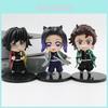 Cute Demon Slayer Tanjiro Nezuko Pvc Figure Set 6 Pieces 8.5cm Anime Collectible