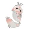 Hand Enameled Trinket Box Colorful Owl Decoration Ornament Metal Crafts Collectibles