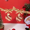 Trendy Exquisite Christmas Light Bulb Drop Earrings for Women Simple Bowknot Earrings Xmas Party Jewelry Gifts