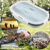 Food Grade Silicone Foldable Lunch Box Portable Rectangle Food Storage Container