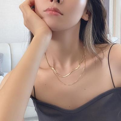 Y2K Retro Way One-piece Smooth Sweater Chain Elegant Necklace Women's Necklace Jewelry Chain