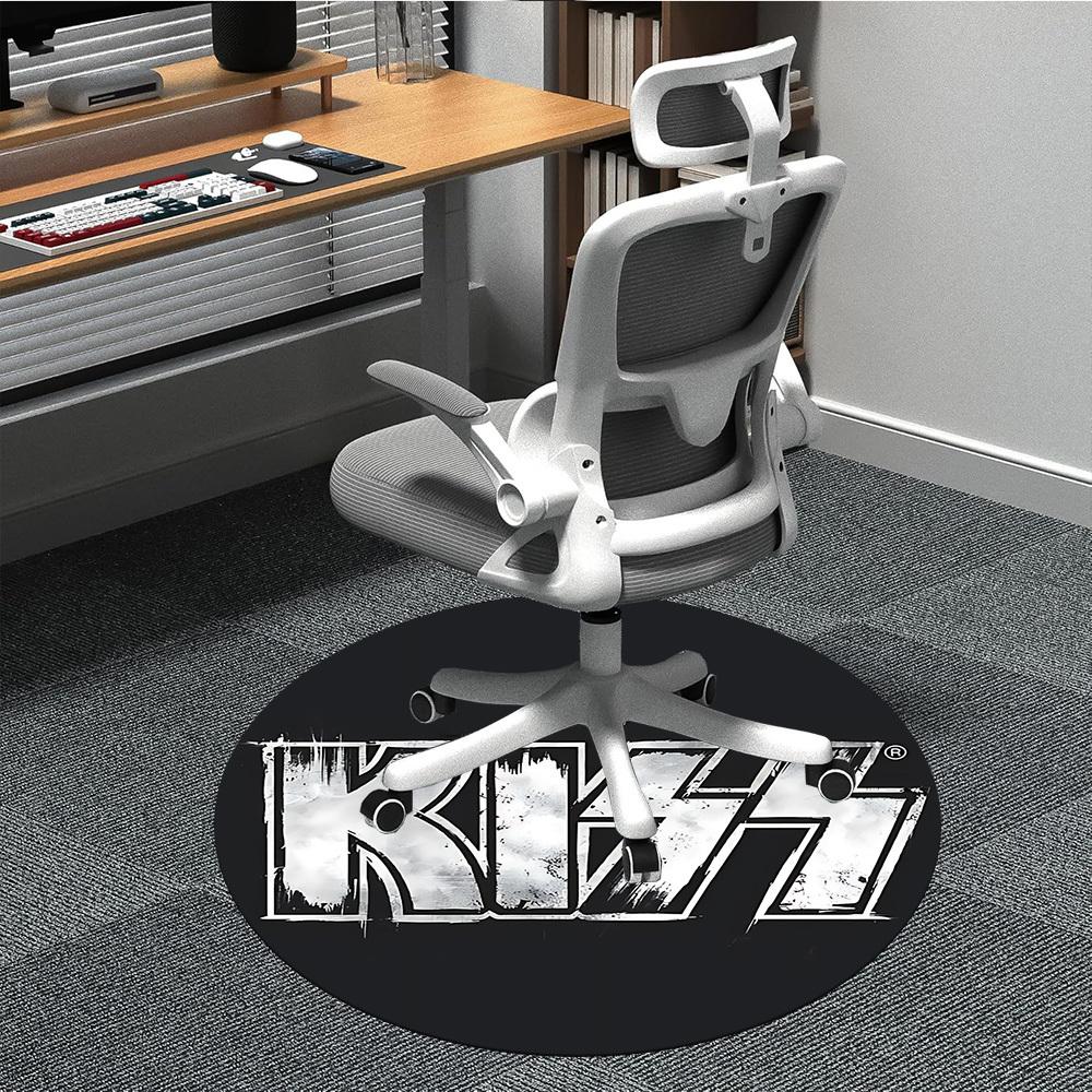 

1pc KISS Band Office Round Area Rug, Under Office Chairs Bedroom Living Room Home Decor a0926074 80cm by 80cm