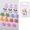 Pig Bears Animal Nail Rhinestones Cartoon Nail Drills Cartoon Nail Decorations 3D Nail Jewelry