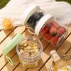 1/2 Layers Salad Cup Portable Fruit Yogurt Breakfast Cups Overnight Oats Bowls Fitness Fat-Reduced Food Container with Spoon