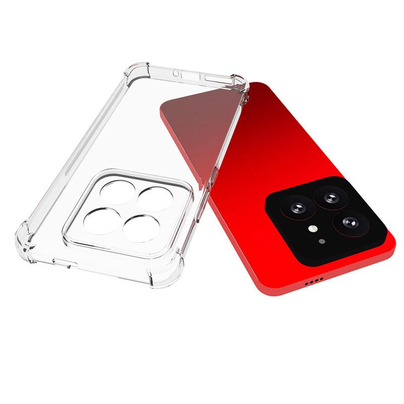 For Xiaomi 14 Pro Case Anti-slip Transparent Mobile Phone Shell TPU Phone Cover