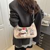 Girls Two Dimensional Transparent Tote Bag With Large Capacity For Daily Commuting