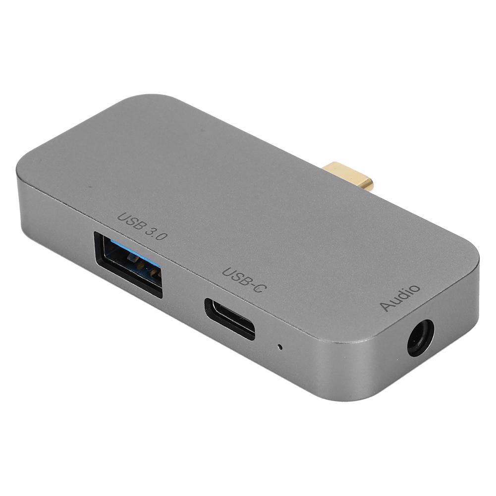 4 In 1 USB C Hub Gray Multi Functional Expansion Dock Type C To HDMI Connector 60W PD(Gray )