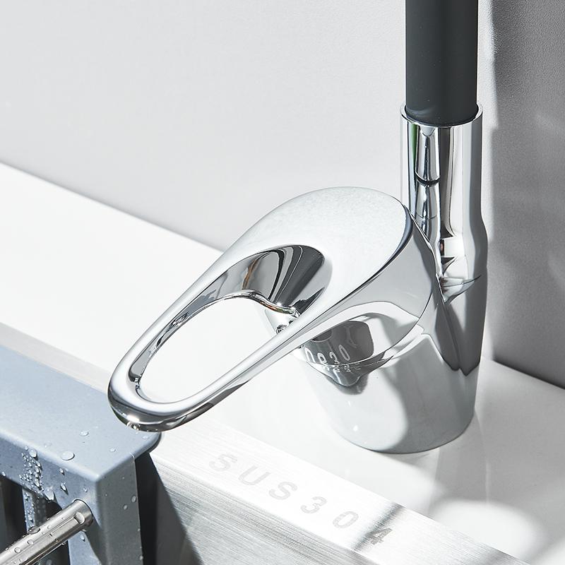 Colorful Tube Silicone Kitchen Sink Faucet Hot And Cold Water Mixer Tap 360 Degree Rotating Flexible Hose Tap Deck Mount