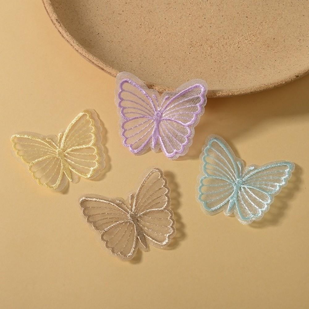 Dreamy Embroidered Mesh Butterfly DIY Handmade Sewing Craft Decoration Lace Patches  for Hat Decor