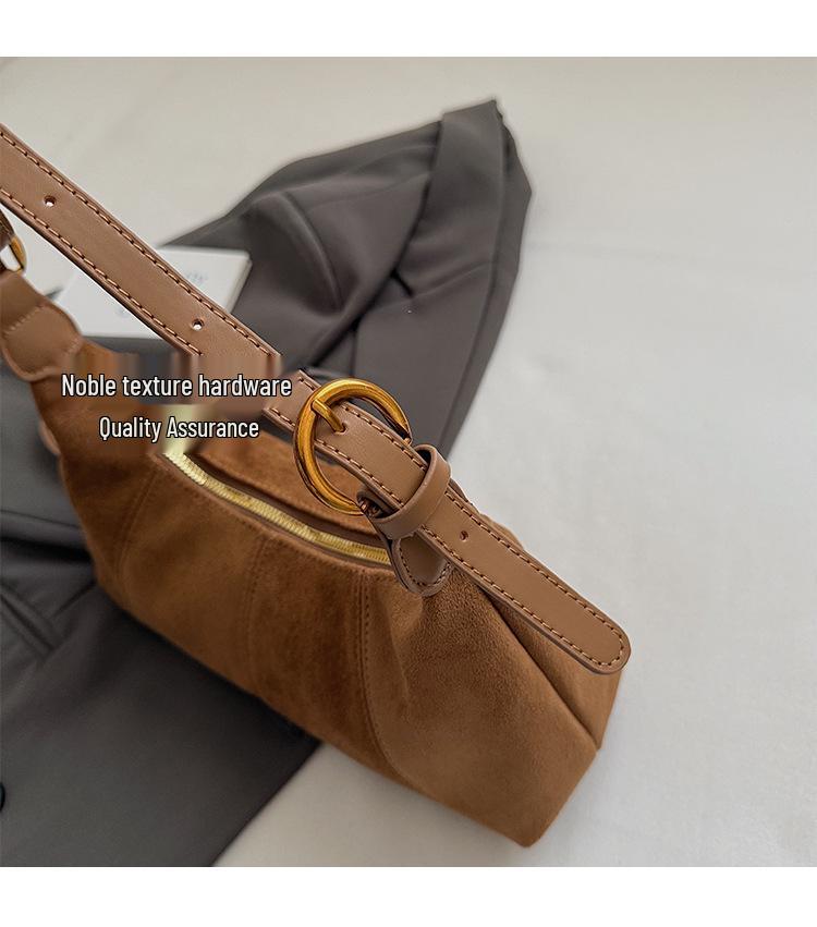 Französischer Chic Damen Herbst Schultertasche mit großem Fassungsvermögen