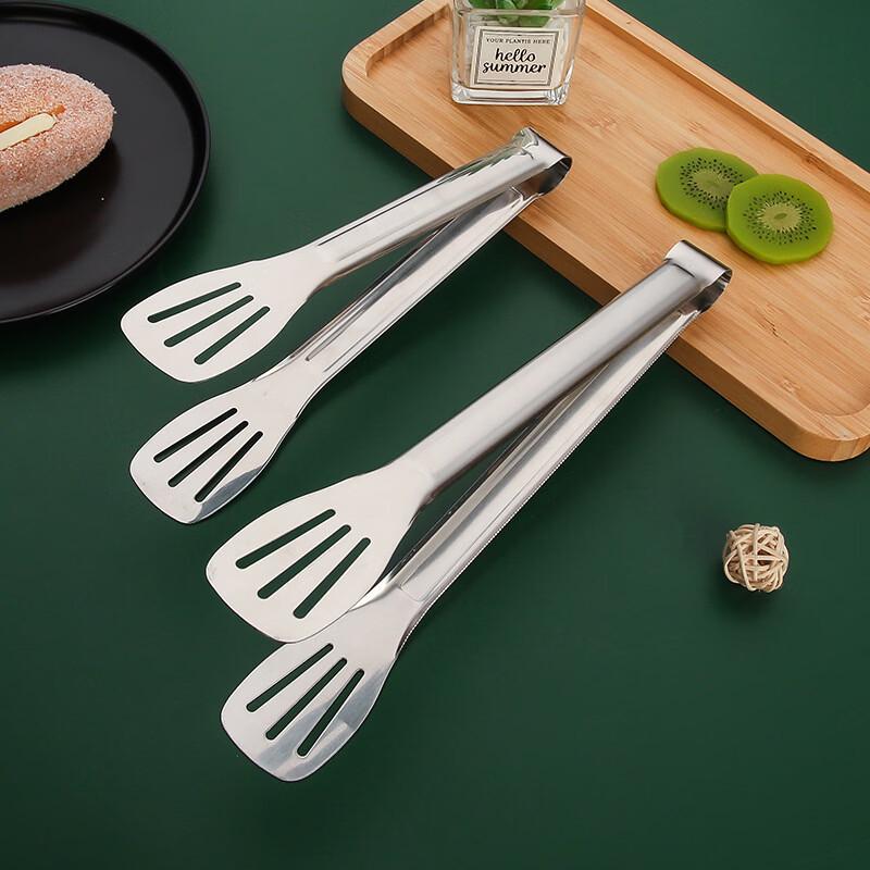 201 Stainless Steel 12-Inch Food Tongs - 5-Pack