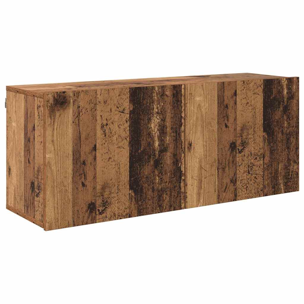 Wall Mounted TV Units 6 pcs Reclaimed Wood Effect Particleboard