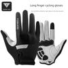 Tas Captain Cycling Gloves Women's Long Finger Bicycle Gloves Men's Winter Heattech Non Slip Shock Absorbing Mountain Road Bike