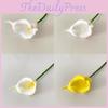 Mini Lily Calla Artificial Flowers For Wedding Decor Home Office Photography Props